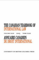 The Canadian yearbook of international law Annuaire canadien de droit international.