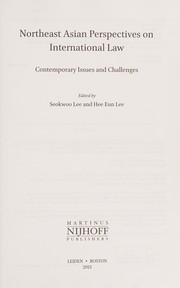 Northeast Asian perspectives on international law : contemporary issues and challenges /