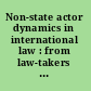 Non-state actor dynamics in international law : from law-takers to law-makers /