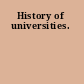History of universities.