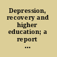 Depression, recovery and higher education; a report by Committee Y of the American Association of University Professors.