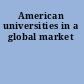 American universities in a global market