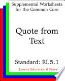 Quote from text (CCSS RI.5.1).