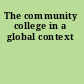 The community college in a global context