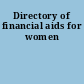 Directory of financial aids for women