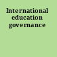 International education governance