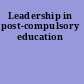 Leadership in post-compulsory education