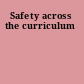 Safety across the curriculum