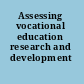 Assessing vocational education research and development