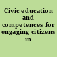 Civic education and competences for engaging citizens in democracies