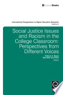 Social justice issues and racism in the college classroom perspectives from different voices /