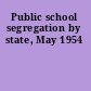 Public school segregation by state, May 1954