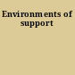 Environments of support