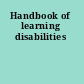 Handbook of learning disabilities