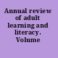 Annual review of adult learning and literacy.  Volume 2