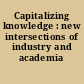 Capitalizing knowledge : new intersections of industry and academia /