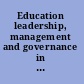 Education leadership, management and governance in South Africa
