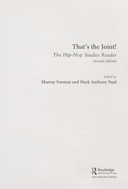 That's the joint! : the hip-hop studies reader /