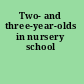Two- and three-year-olds in nursery school