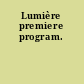 Lumière premiere program.