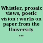 Whistler, prosaic views, poetic vision : works on paper from the University of Michigan Museum of Art /