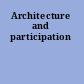Architecture and participation