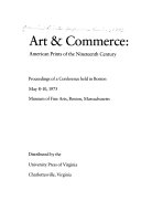 Art & commerce : American prints of the nineteenth century : proceedings of a conference held in Boston, May 8-10, 1975, Museum of Fine Arts, Boston, Massachusetts.