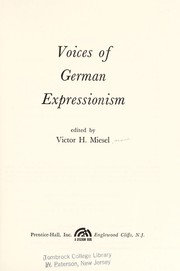 Voices of German expressionism /
