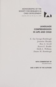 Language comprehension in ape and child /