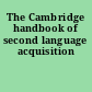 The Cambridge handbook of second language acquisition