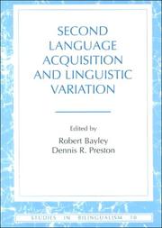 Second language acquisition and linguistic variation /