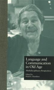 Language and communication in old age : multidisciplinary perspectives /