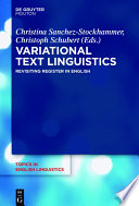 Variational text linguistics : revising register in English /