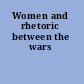 Women and rhetoric between the wars