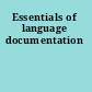 Essentials of language documentation