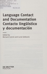 Language contact and documentation /