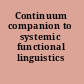 Continuum companion to systemic functional linguistics