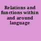 Relations and functions within and around language