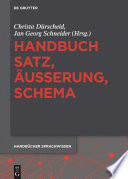 Handbuch satz, äusserung, schema /