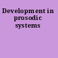 Development in prosodic systems
