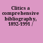 Clitics a comprehensive bibliography, 1892-1991 /
