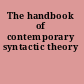 The handbook of contemporary syntactic theory