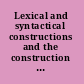 Lexical and syntactical constructions and the construction of meaning proceedings of the bi-annual ICLA meeting in Albuquerque, July 1995 /