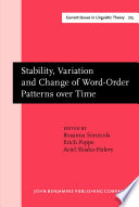 Stability, variation, and change of word-order patterns over time