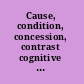 Cause, condition, concession, contrast cognitive and discourse perspectives /