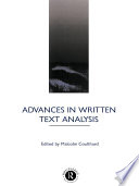 Advances in written text analysis