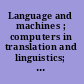 Language and machines ; computers in translation and linguistics; a report.