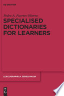 Specialised dictionaries for learners