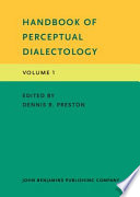 Handbook of perceptual dialectology.