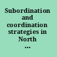 Subordination and coordination strategies in North Asian languages